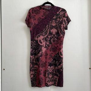 Urban Outfitters Mock Neck Patchwork Dress